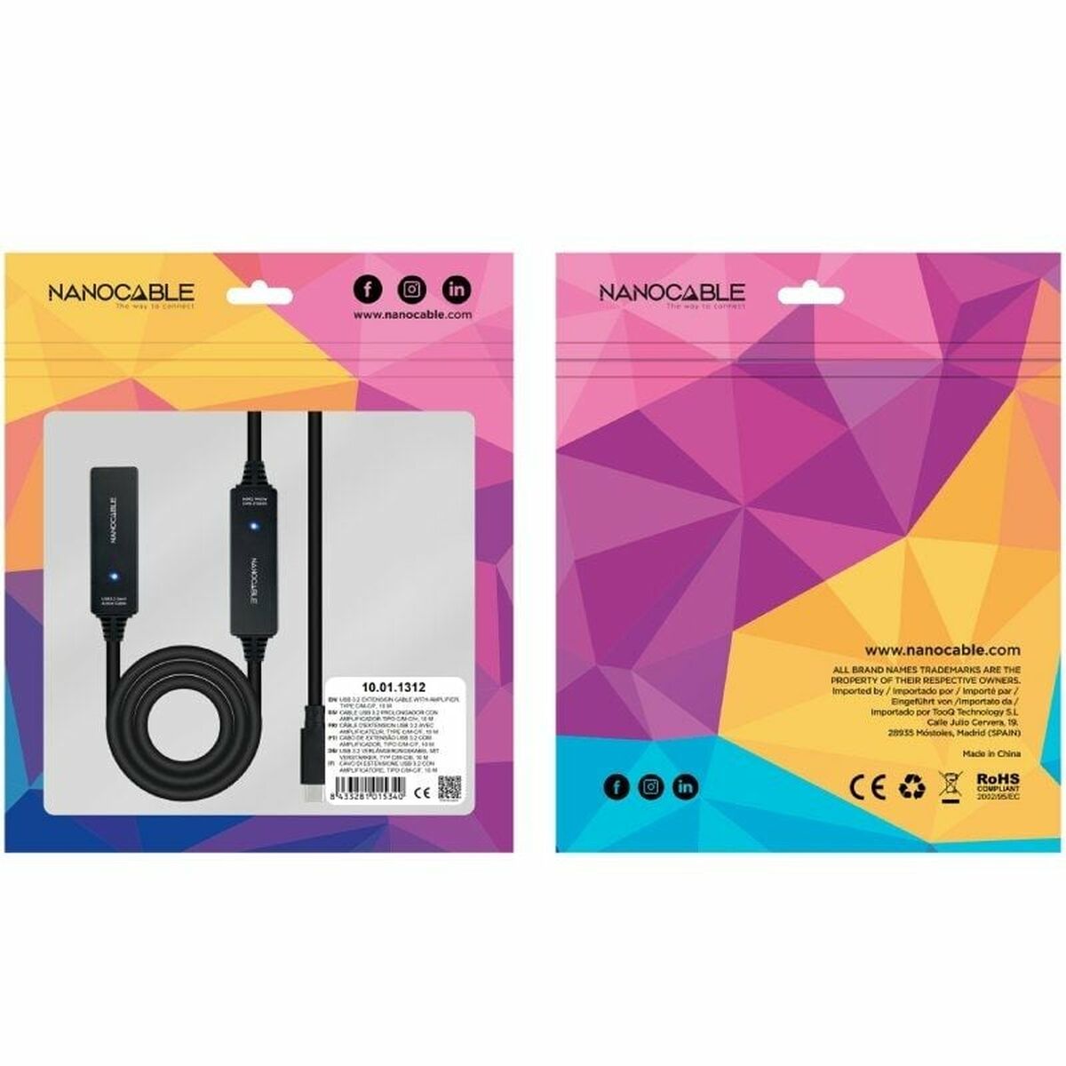 USB Cable NANOCABLE 10.01.1312-2