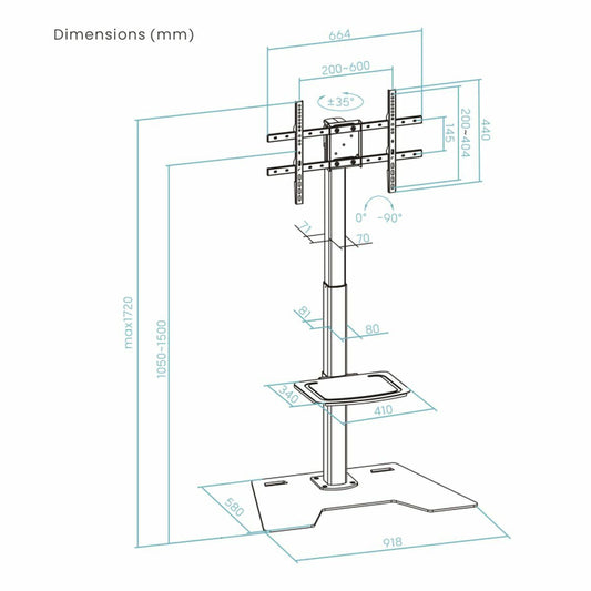 TV Mount TooQ FS2284M-B 70" 37" 70 Kg-1