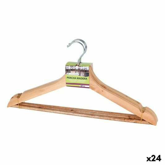 Hangers Confortime Wood 3 Pieces (24 Units)-0