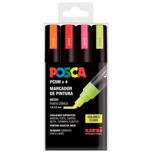Set of Markers POSCA PC-5M Fluor Multicolour-0