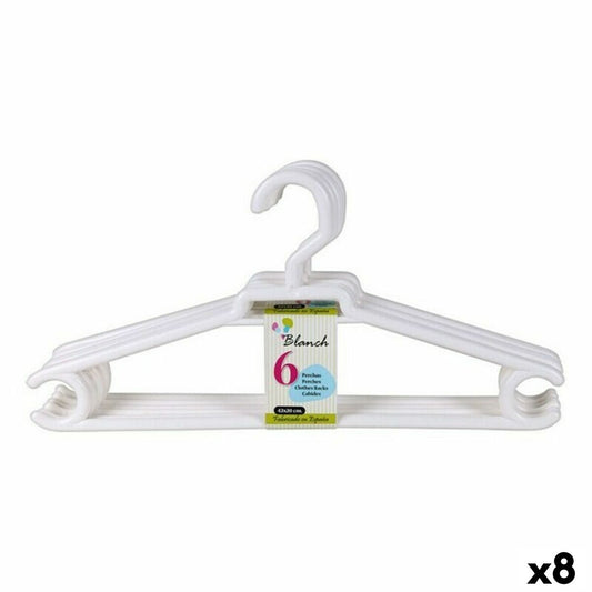 Hangers Blanch Dem Blanch Plastic 6 Pieces 42 x 20 cm (8 Units)-0
