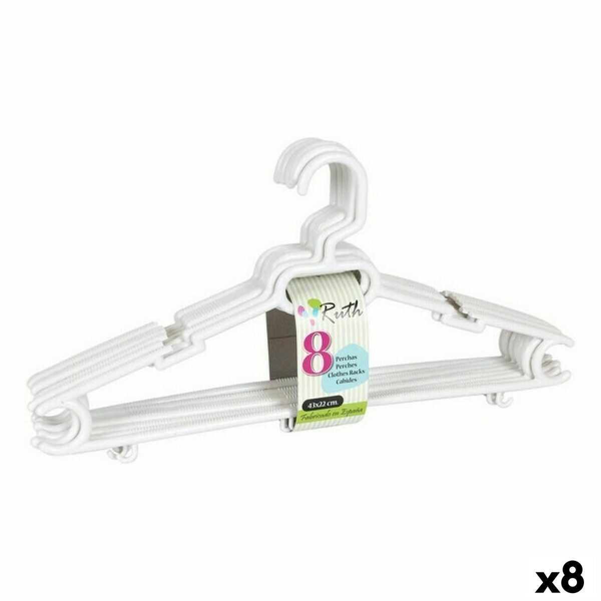 Hangers Ruth Dem Ruth Plastic 8 Pieces 43 x 22 x 6 cm (8 Units)-0