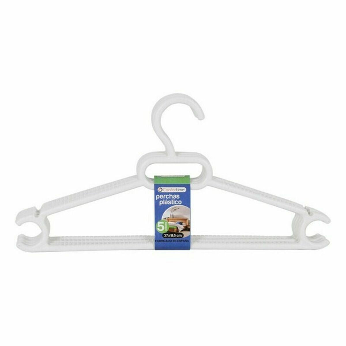Hangers Ruth Dem Ruth White Plastic 5 Pieces 37 x 18,5 x 3 cm (12 Units)-1