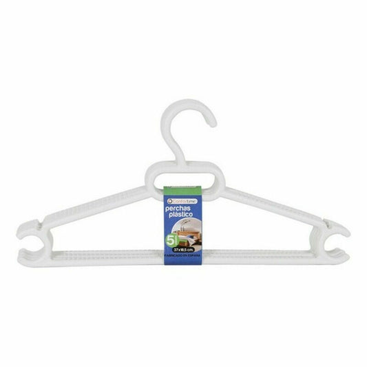 Hangers Ruth Dem Ruth White Plastic 5 Pieces 37 x 18,5 x 3 cm (12 Units)-1