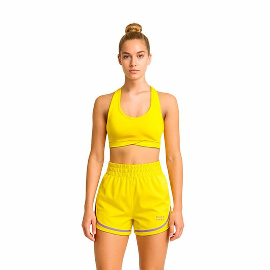 Women’s Sports Top Black Limba Yellow Fitness-0
