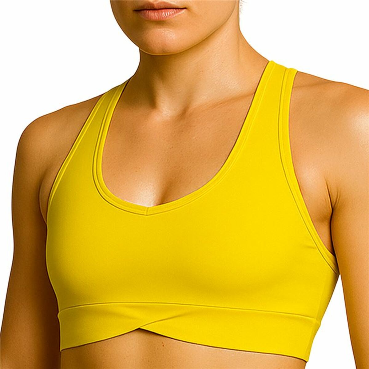 Women’s Sports Top Black Limba Yellow Fitness-4