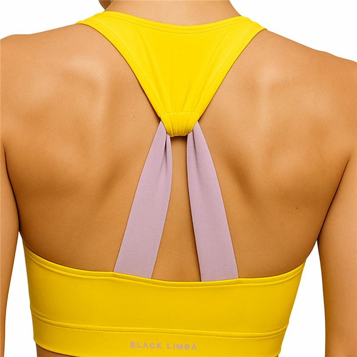 Women’s Sports Top Black Limba Yellow Fitness-3