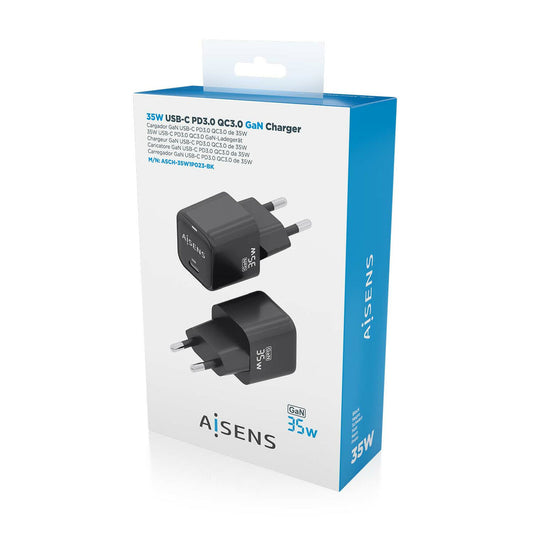 Wall Charger Aisens ASCH-35W1P023-BK Black 35 W (1 Unit)-0