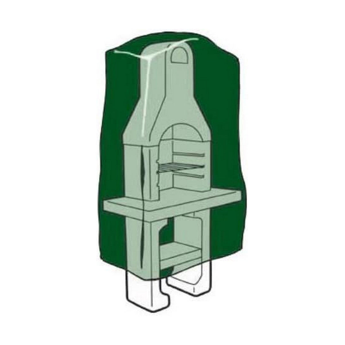 Protective Case Altadex Barbecue Green Polyethylene 128 x 80 x 253 cm-0