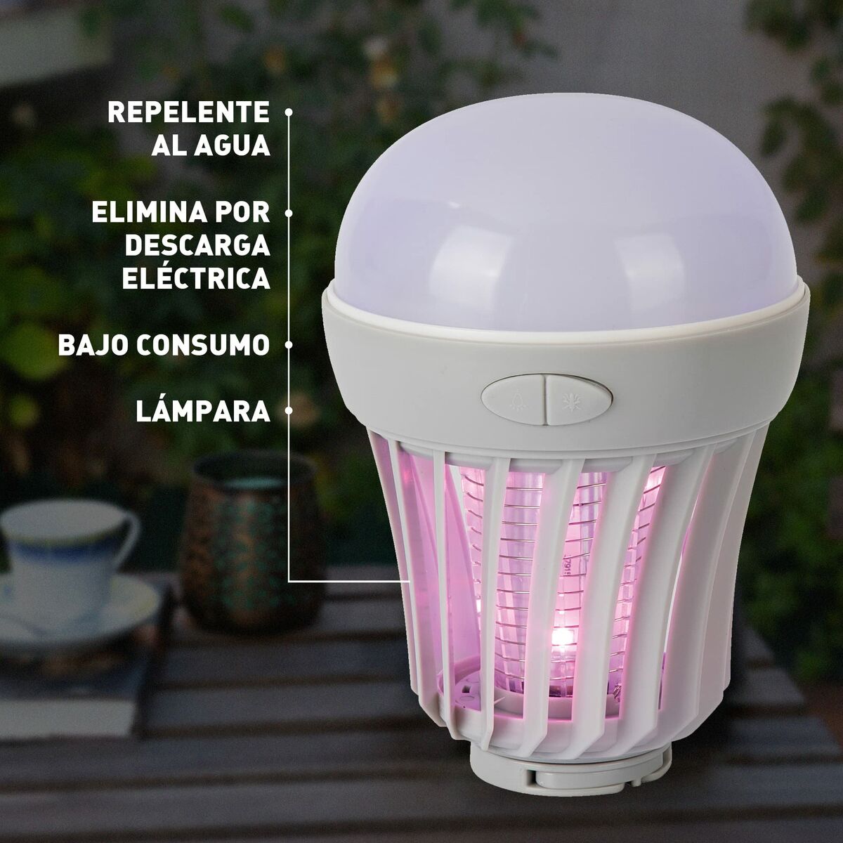 Anti-Mosquito Lamp JATA MELI0320 White Grey Stainless steel-3