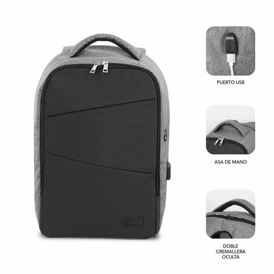 Laptop Backpack Subblim SUBBP-3SA1100 Black-0