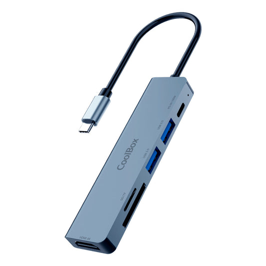 USB Hub CoolBox COO-DOCK-C-61 100 W-0