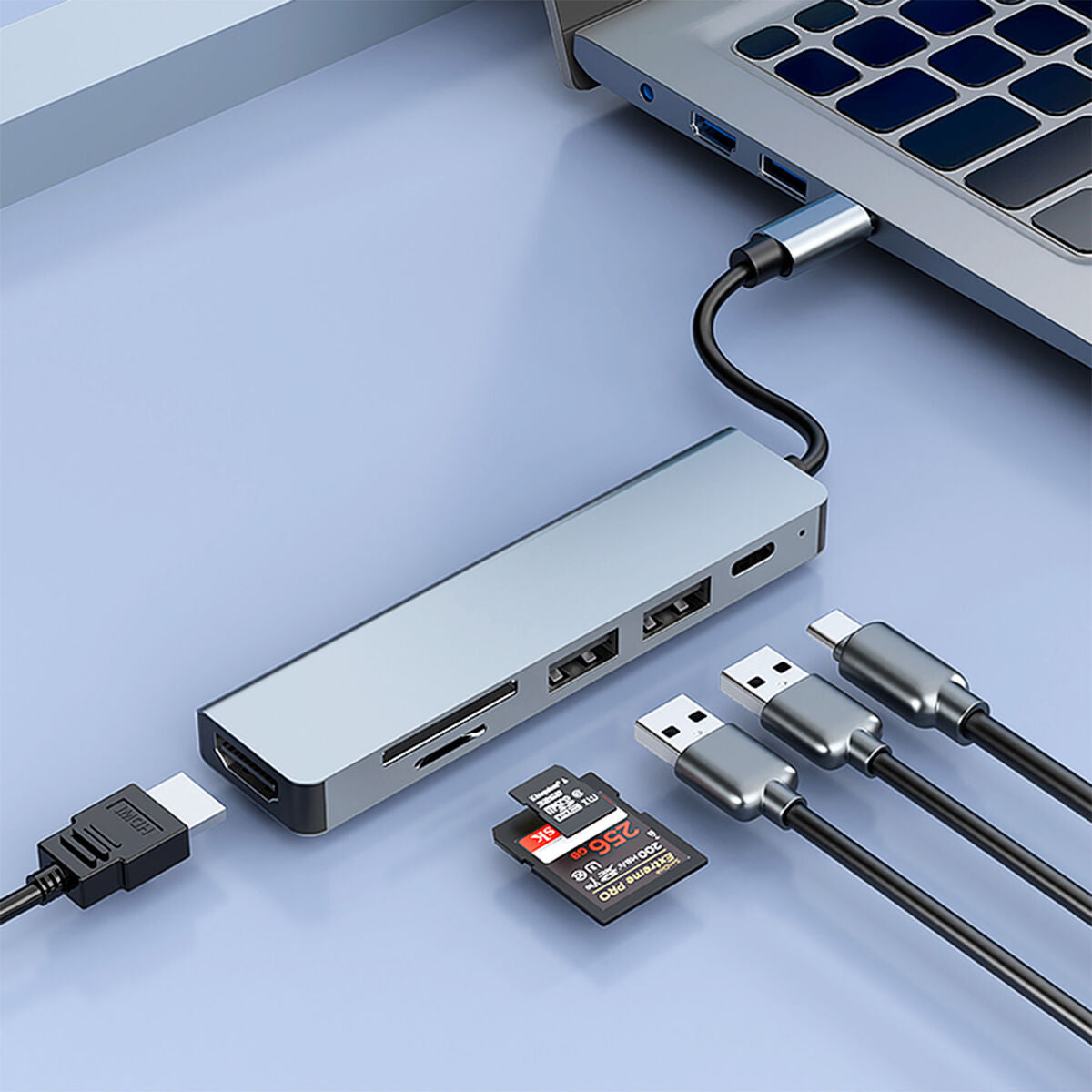 USB Hub CoolBox COO-DOCK-C-61 100 W-1