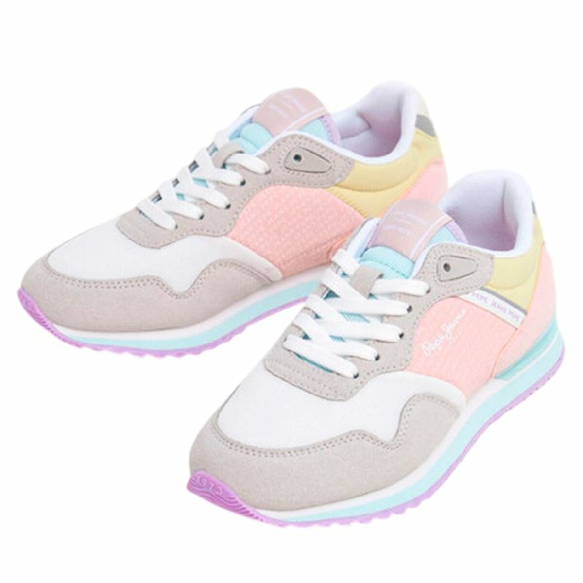 Sports Trainers for Women Pepe Jeans Pepe Jeans London Print G Light grey-3