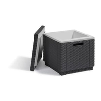 Side table Allibert by KETER Ice Cube graphite 42 x 42 x 41 cm Grey-7