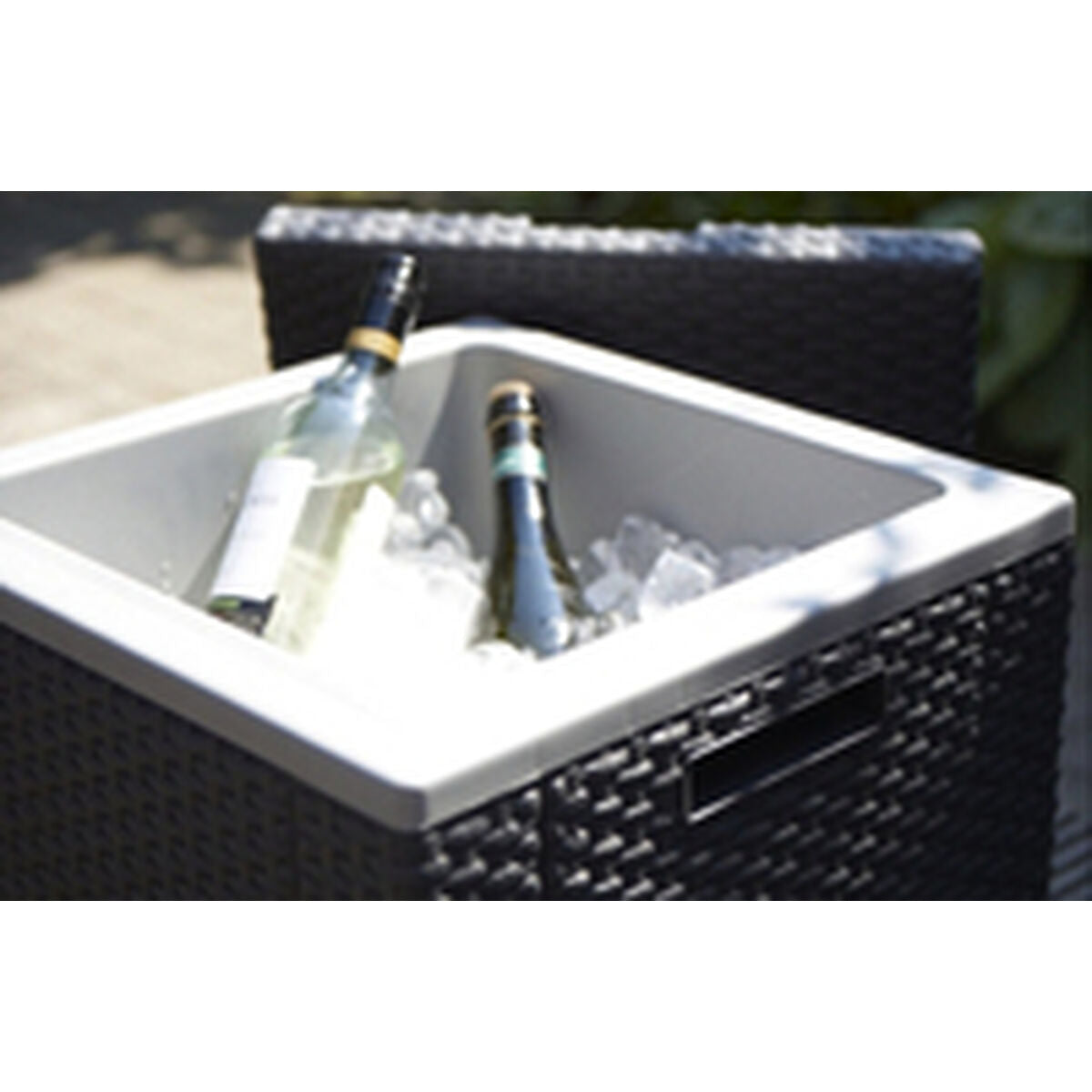 Side table Allibert by KETER Ice Cube graphite 42 x 42 x 41 cm Grey-5