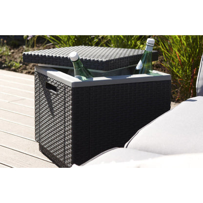 Side table Allibert by KETER Ice Cube graphite 42 x 42 x 41 cm Grey-4
