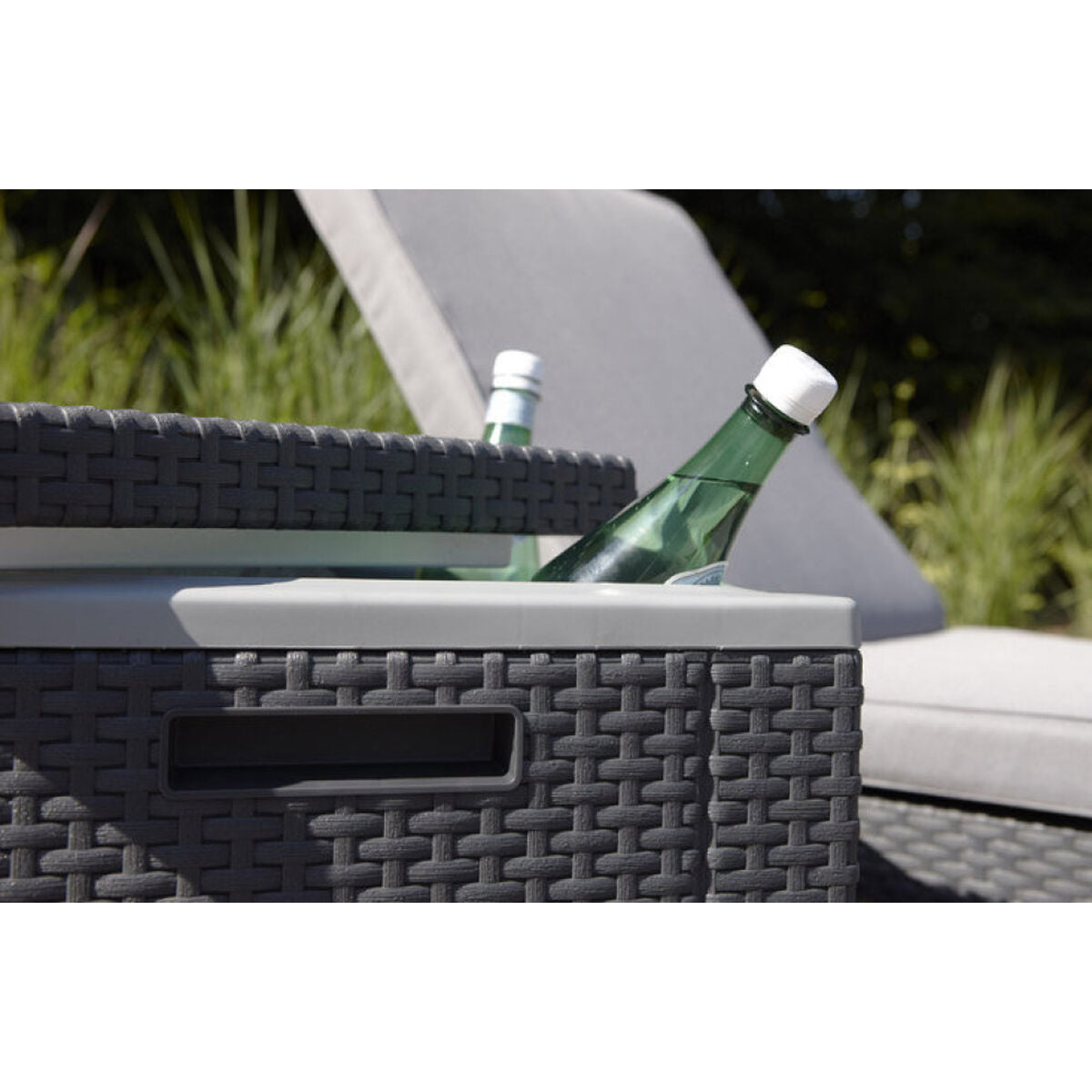 Side table Allibert by KETER Ice Cube graphite 42 x 42 x 41 cm Grey-2