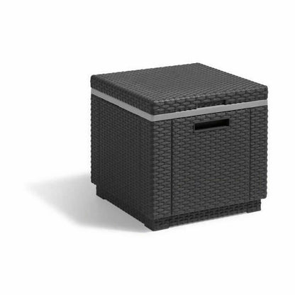 Side table Allibert by KETER Ice Cube graphite 42 x 42 x 41 cm Grey-0