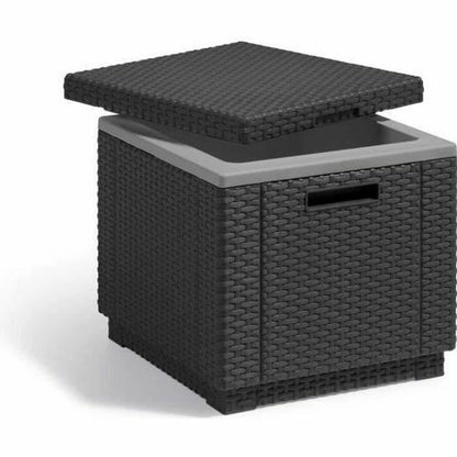 Side table Allibert by KETER Ice Cube graphite 42 x 42 x 41 cm Grey-13