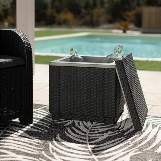 Side table Allibert by KETER Ice Cube graphite 42 x 42 x 41 cm Grey-10