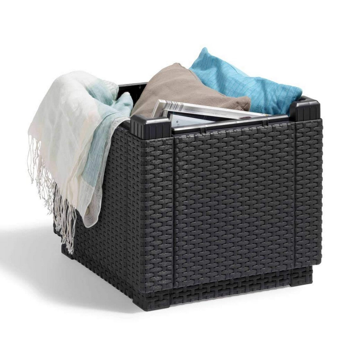 Side table Allibert by KETER Black polypropylene (42 x 42 x 39 cm)-7