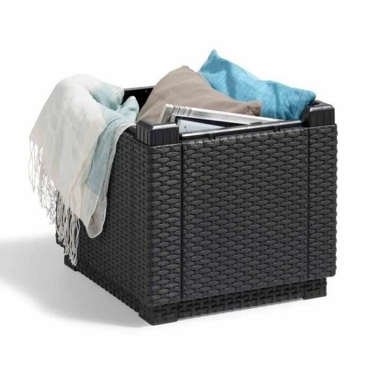Side table Allibert by KETER Black polypropylene (42 x 42 x 39 cm)-3