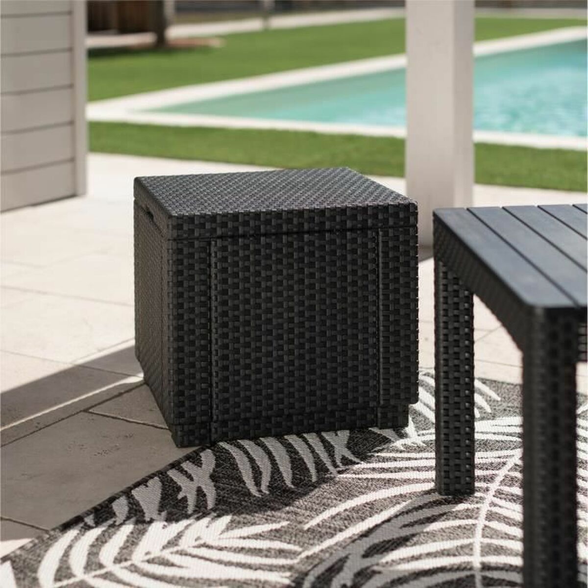 Side table Allibert by KETER Black polypropylene (42 x 42 x 39 cm)-2