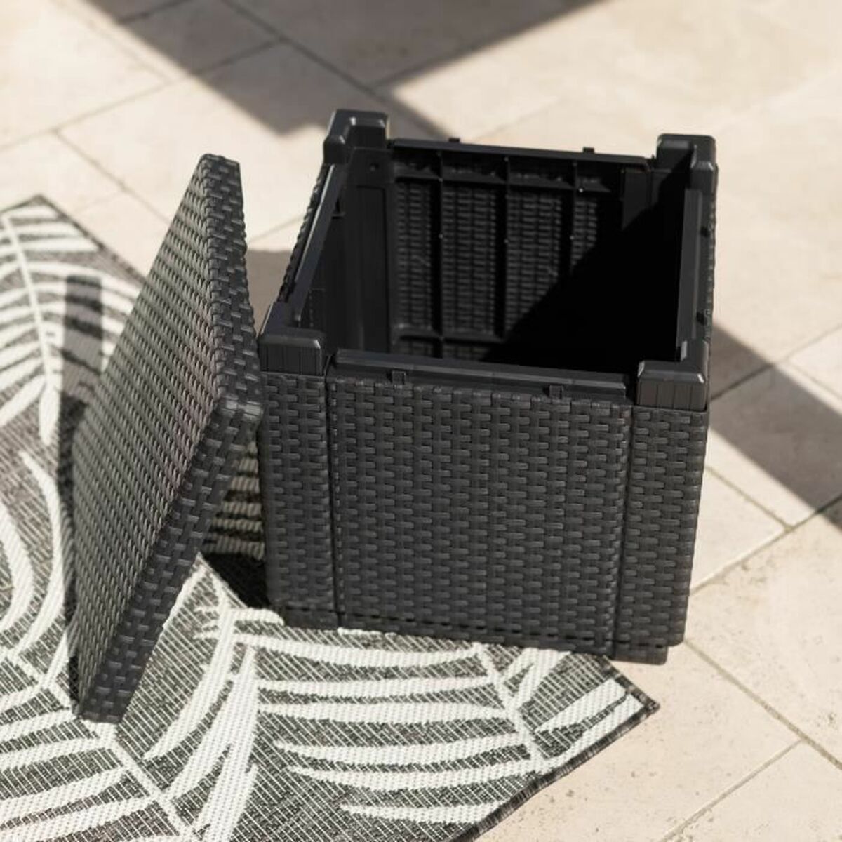 Side table Allibert by KETER Black polypropylene (42 x 42 x 39 cm)-1