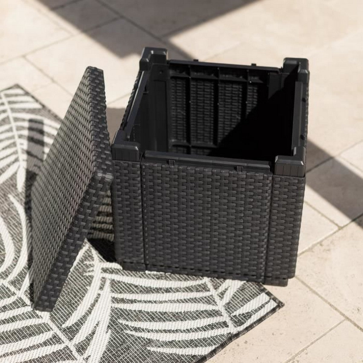 Side table Allibert by KETER Black polypropylene (42 x 42 x 39 cm)-5