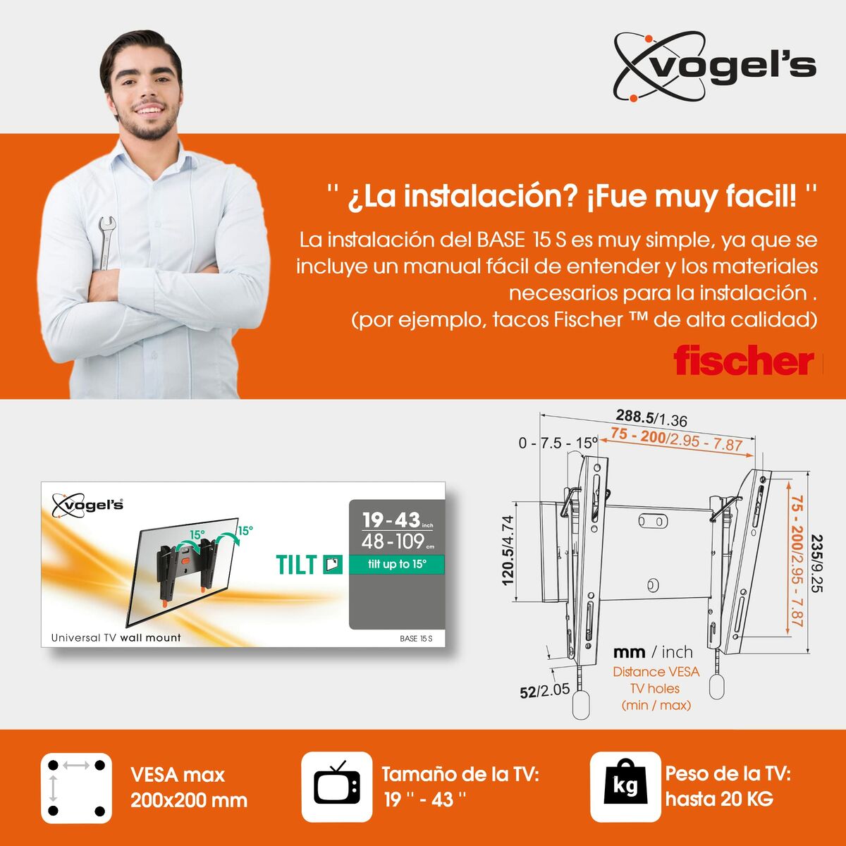 TV Mount Vogel's BASE15S-3