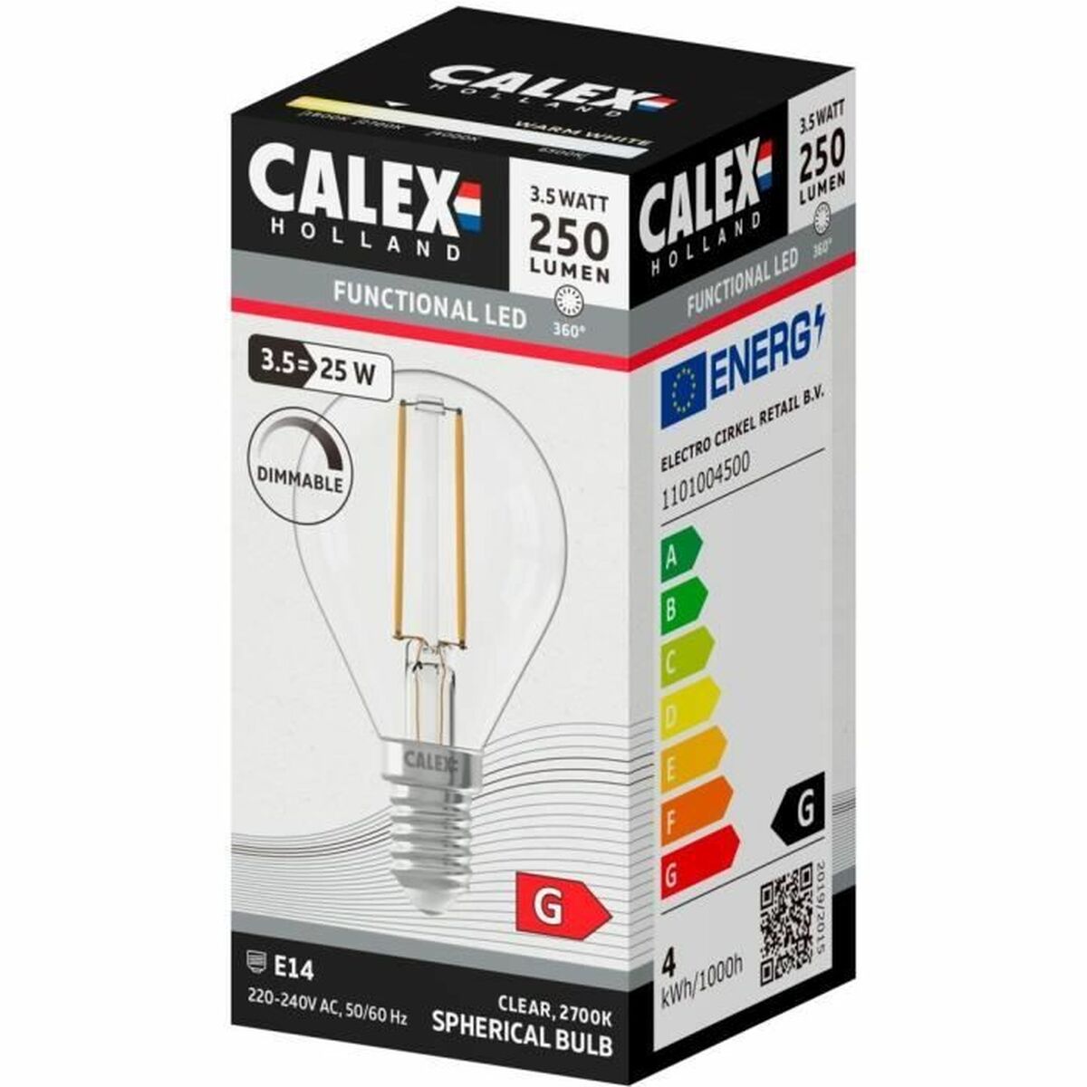 LED lamp Calex G 3,5 W E14-3