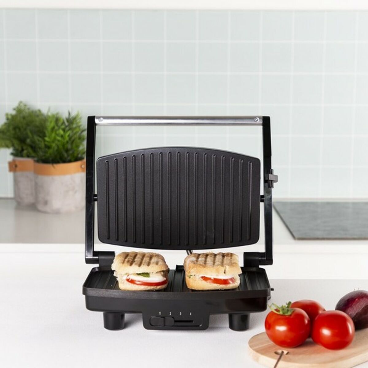 Contact grill Tristar GR-2856 1000W Black Steel 28 x 19 cm-10