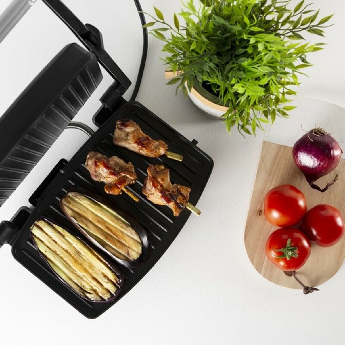 Contact grill Tristar GR-2856 1000W Black Steel 28 x 19 cm-9