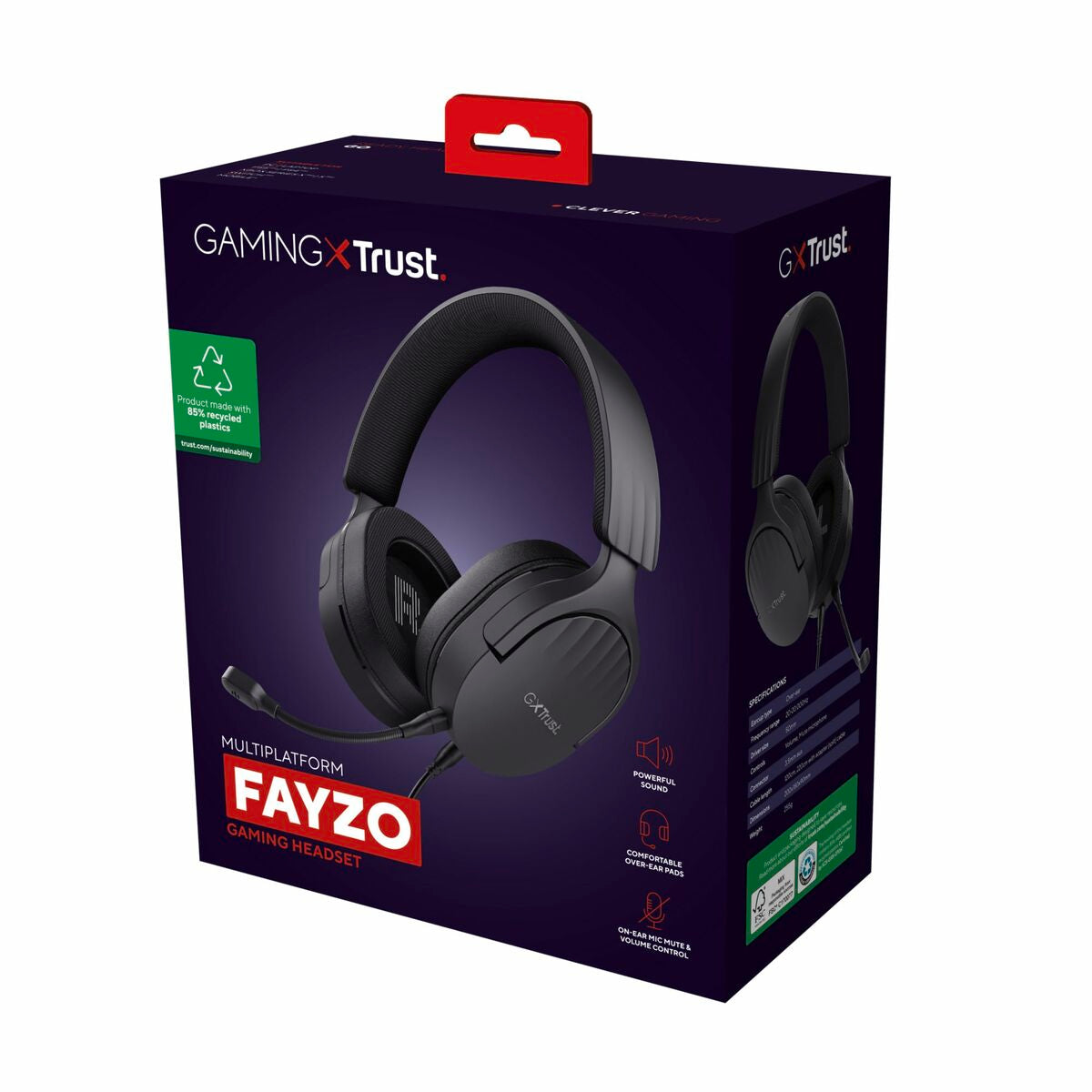 Headphones with Microphone Trust 24898 Black-2
