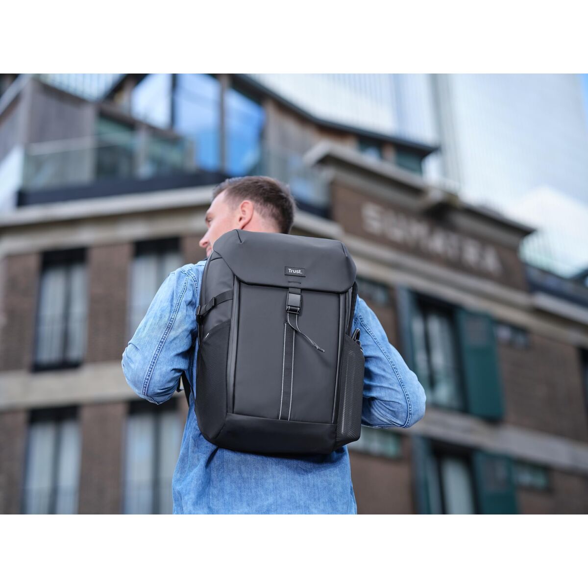 Laptop Backpack Trust 25669 Grey-9