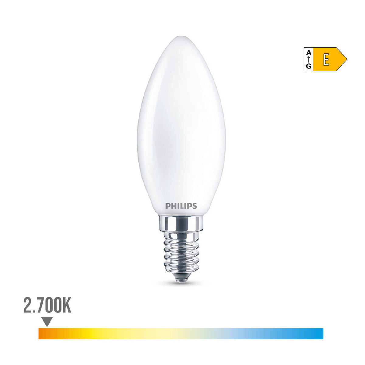 LED lamp Philips Candle E 6,5 W 60 W E14 806 lm 3,5 x 9,7 cm (2700 K)-3