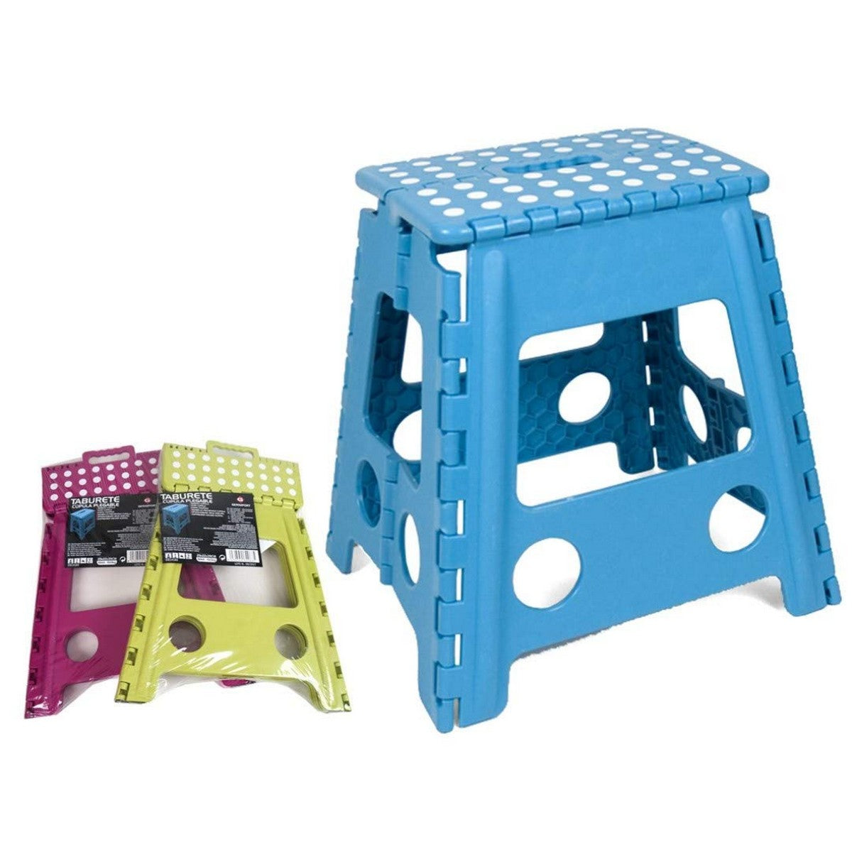 Folding Stool Bensontools 80 kg Multicolour polypropylene 23 x 19 x 19 cm-0