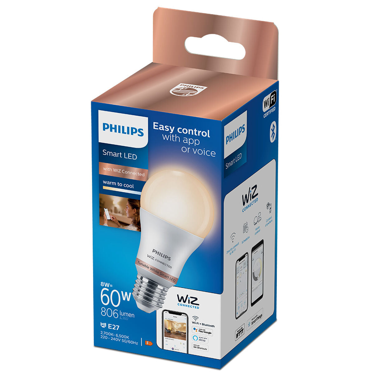 LED lamp Philips Wiz Standard White F 8 W E27 806 lm (2700-6500 K)-5