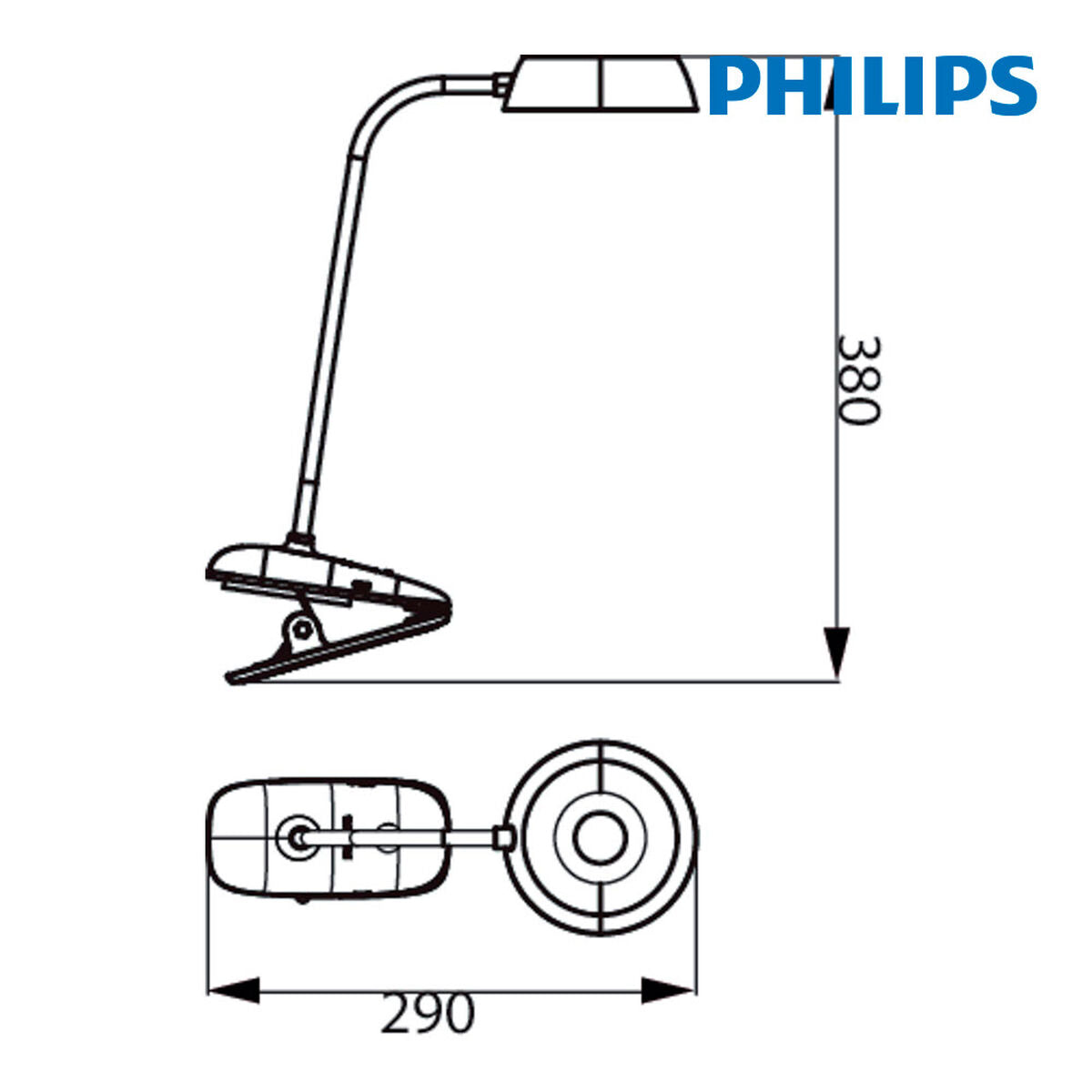 Desk lamp Philips Lámpara de mesa White Metal 3 W-3