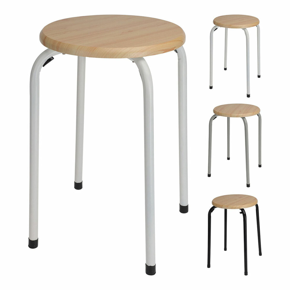 Stool Lifetime Wood Ø 29,5 x 45 cm-0