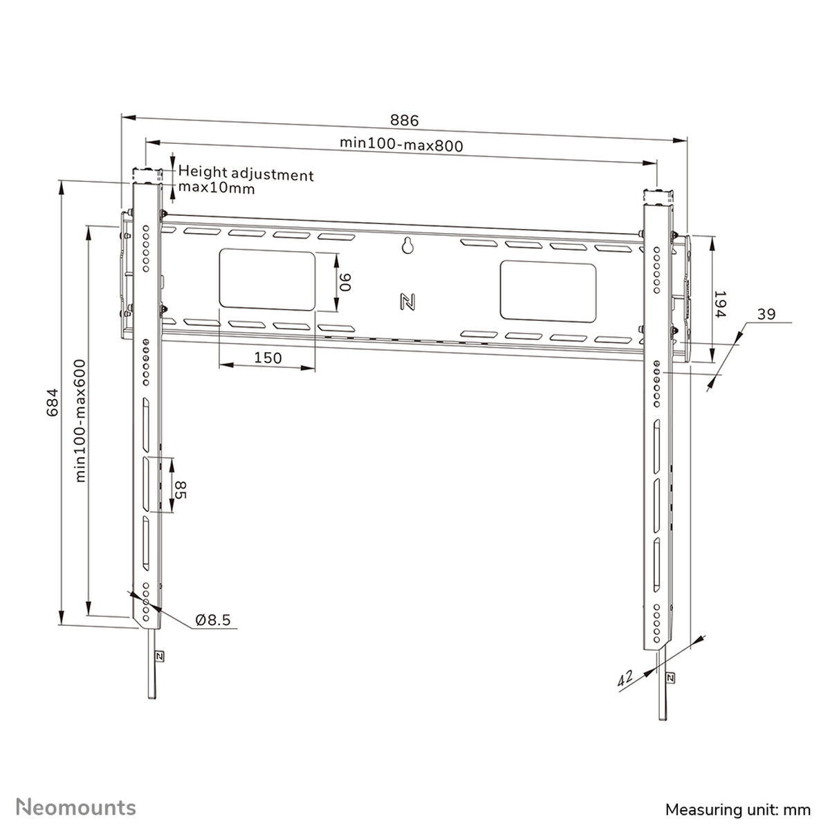 TV Mount Neomounts WL30-750BL18 43"-12