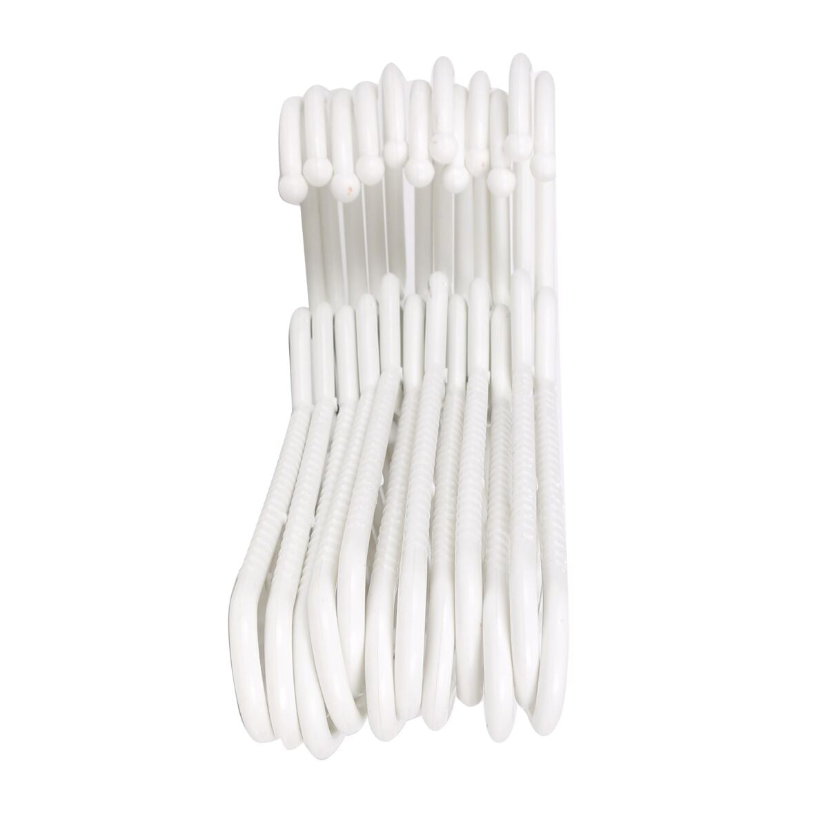 Set of Clothes Hangers Dem White Plastic 12 Pieces 38 x 17,5 cm (8 Units)-2