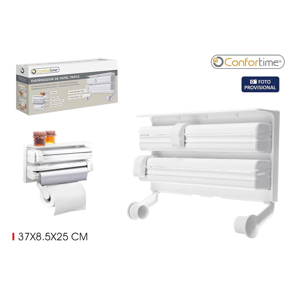 Kitchen Paper Holder Confortime 37 x 8,5 x 25 cm (6 Units)-3