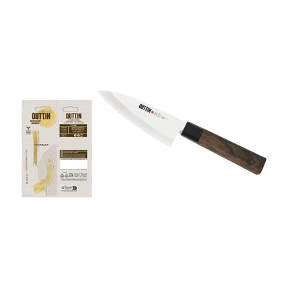 Kitchen Knife Quttin DEBA Takamura Brown Silver 11 cm (12 Units)-2