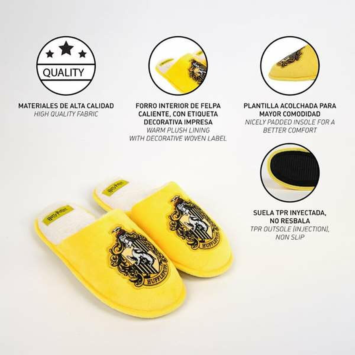 House Slippers Harry Potter Hufflepuff  Yellow-1