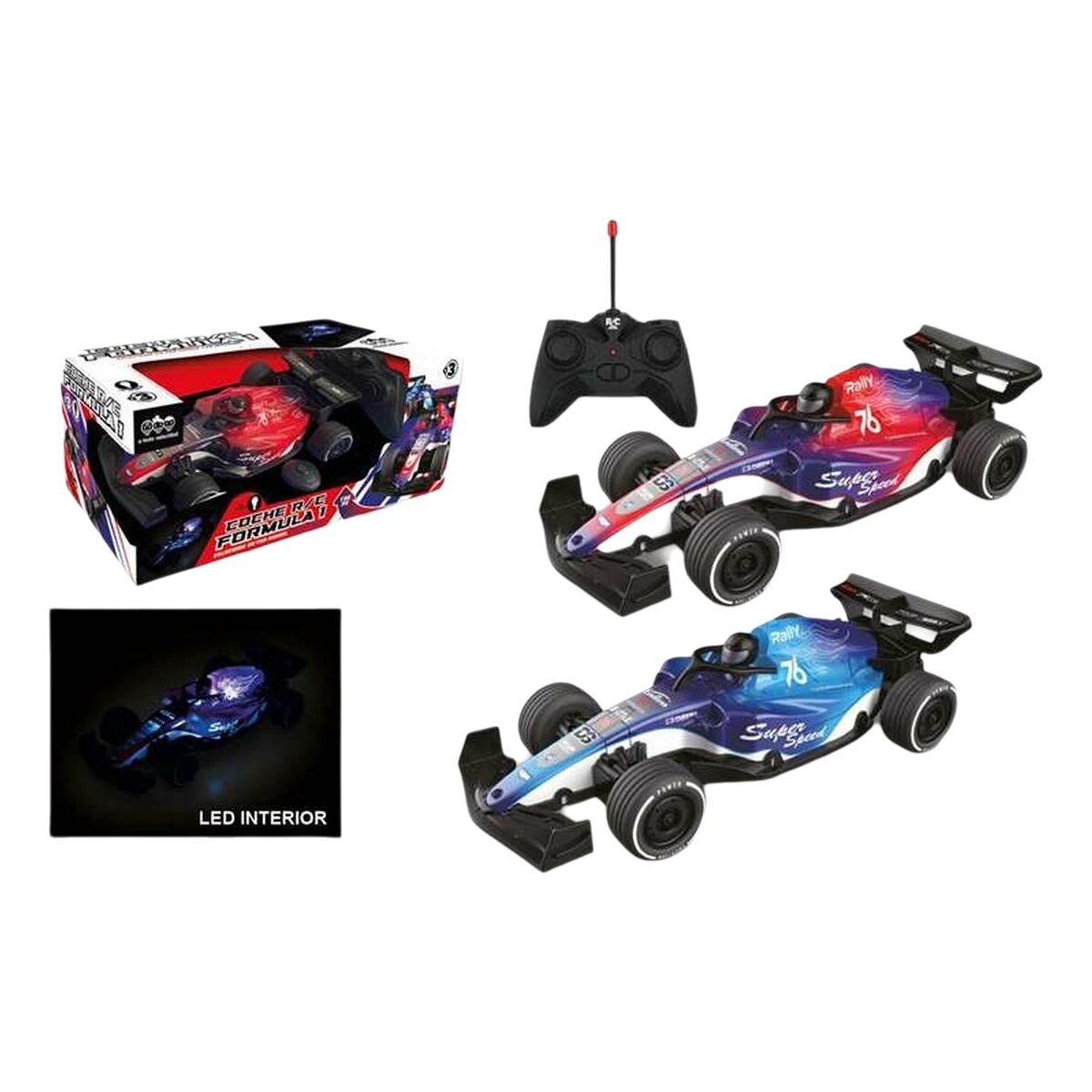 Remote-Controlled Car Blue Red 25 x 12 x 7 cm-0