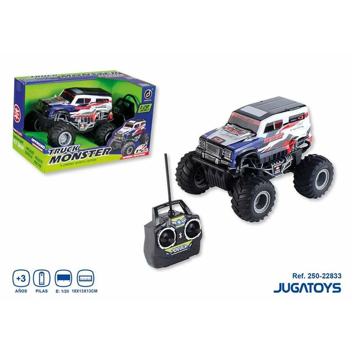Remote-Controlled Car Monster  1:20 18 x 13 x 13 cm-1