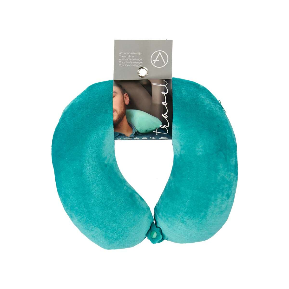 Neck Pillow Green Purple Pink Turquoise 31 x 10,5 x 27,4 cm (4 Units)-2
