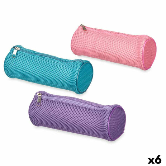 Cylindrical School Case Pincello Blue Purple Pink 22 x 8 x 8 cm Padded (6 Units)-0
